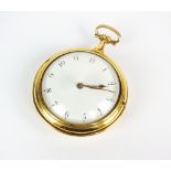 A George III gold pair case open face verge pocket watch, London 1797, Jno Jardin, London No.