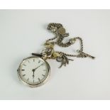 A Gentleman's late 19th century silver cased fusee open face pocket watch, Chester 1899,