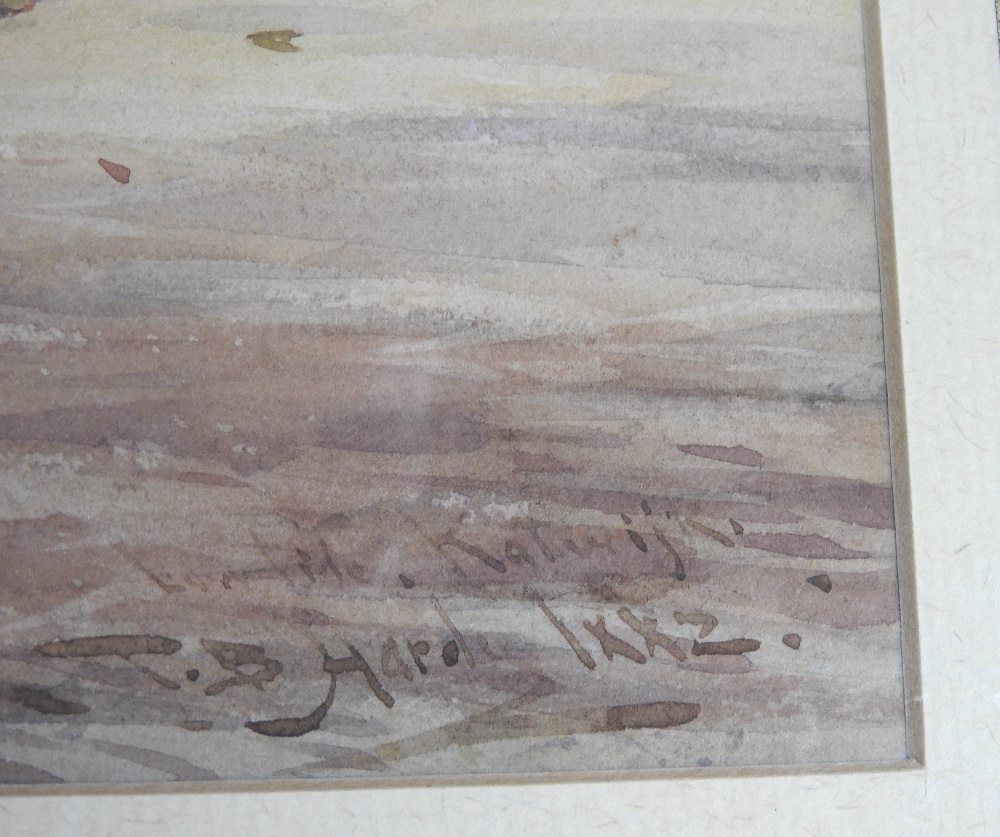 Thomas Bush Hardy (1842-1897) Low tide, Katwijk, signed, - Image 2 of 3