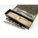 An assorted collection of thirty-eight vintage fountain pens, comprising; three Swan examples,