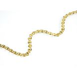 A 9ct gold fancy link chain necklace, 19cm long, weight 18.