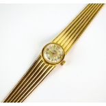 A Lady's Aureole bracelet watch, stamped '18k-O-750',