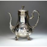 A late 19th century French silver coffee pot, Fray Fils, Paris 1875-1891,