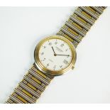 A Raymond Weil stainless steel and yellow metal quartz bracelet watch,