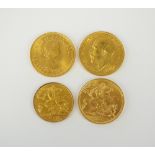 A George V sovereign, dated 1912, together with a George V half sovereign,