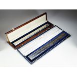 Two cased silver rulers, Richard Jarvis, London 2002 & 2007,