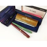 A collection of sixteen fountain pens, comprising; seven vintage Parker examples,