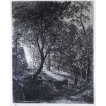 Samuel Palmer (1805-1881) The Herdsman's cottage (Sunset), etching,