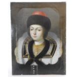 Russian School, 17th century, Portrait of a young nobleman, head and shoulders,