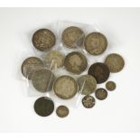 A collection of British crowns, dated 1673, 1819, 1845, 1889, 1890 x 2 and 1898,