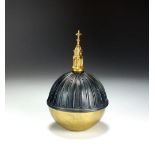 A silver and gilt surprise pumpkin, Christopher Nigel Lawrence, London 1981, limited edition 21/500,