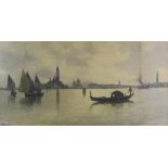 Alberto Prosdocimi (1852-1925) View of Venice, signed lower left, watercolour,