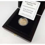 Elizabeth II The Jersey 2010 gold proof sovereign, within capsule and fitted case,