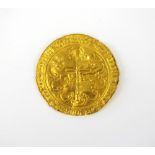 Anglo-Gallic, Henry VI (1422-1461), Salut D'or, Rouen, mm. Leopard, weight 3.