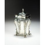 A Victorian silver tea caddy, CH, Birmingham 1900,