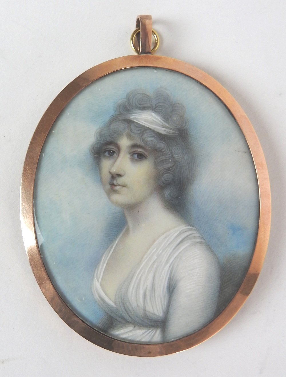 Andrew Plimer (British, 1763-1837) Portrait miniature of a lady,