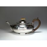 A George IV silver teapot, Rebecca Emes & Edward Barnard I, London 1823,