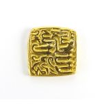 India, gold square Tanka, weight 11.