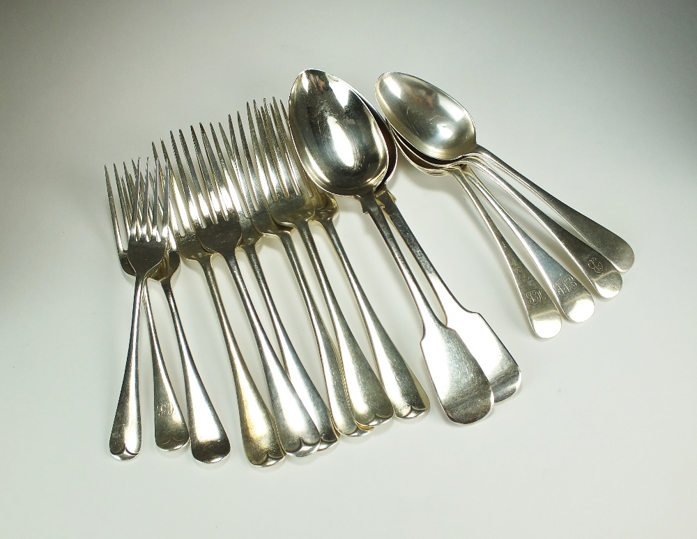 A collection of silver flatware, various dates and makers,