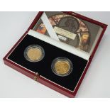 United Kingdom Royal Mint, two coin sovereign proof set, dated 2000, limited edition No.