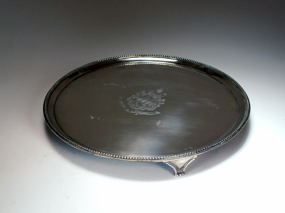 A George III silver salver, John Hutson, London 1788,