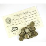 A collection of silver coinage, George V and George VI, to include; florins,