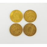 Four Victoria Jubilee head sovereigns, dated 1887,