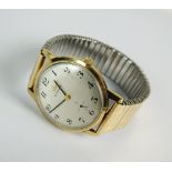 A Gentleman's 9ct gold Marvin wristwatch,