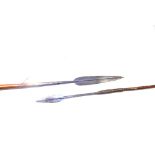 Two African Assegai spears,