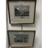 A collection of prints to include a wood engraving of Middleham Castle, Yorkshire,