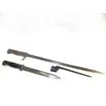 A British bayonet, a German bayonet,