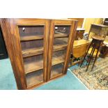 A mixed lot to include a Victorian mahogany glazed two door bookcase top 120cm wide,