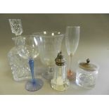 19th and 20th century glassware to include a pair of late Victorian decanters,