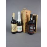 A cased bottle of Dow's Port, Vintage Character, also Dow's Port Fine Ruby, 75cl,