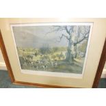 A collection of hunting prints: four after Lionel Edwards (2 signed) and one after John King