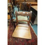 A miscellaneous selection of seven chairs to include an oak panel seat dining chair,