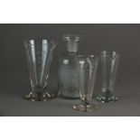 A collection of 19th century chemical and reagent glassware