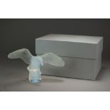 A Lalique Crystal opalescent glass model of an eagle with outspread wings, marked Lalique,