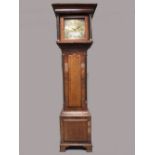 Tibbert, Newtown, a George III oak and mahogany crossbanded cottage longcase clock,
