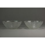 A pair of R. Lalique 'Pissenlit' pattern small bowls, no.
