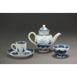 A Caughley toy teapot and cover painted in the Island pattern, circa 1785, unmarked,