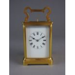 A brass case carriage clock, late 19th/early 20th century,