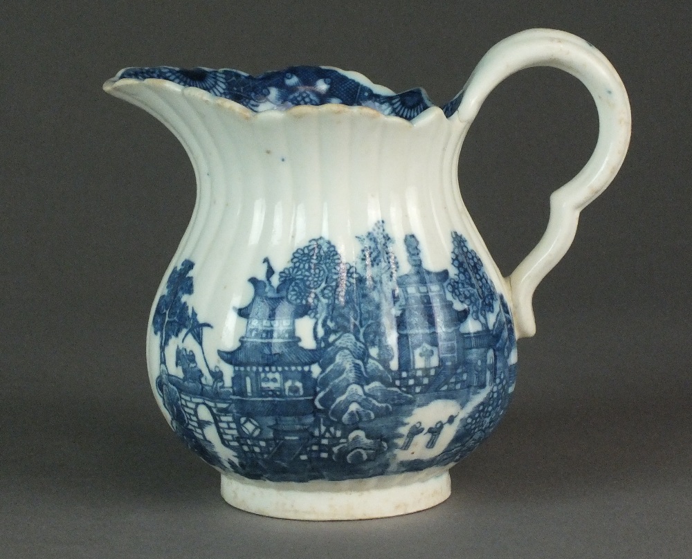 A rare Caughley baluster jug, perhaps for milk, circa 1786-93,