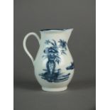 A Caughley sparrow beak jug transfer-printed in the Bell Toy pattern, circa 1776-80, unmarked, 9.