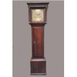 Peter Brisbourne, a George III oak and mahogany crossbanded cottage longcase clock,