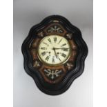 A French comtoise style wall clock, late 19th century,