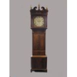 Wignall, Ormskirk, an early 19th century mahogany longcase clock the hood with broken scrolls,