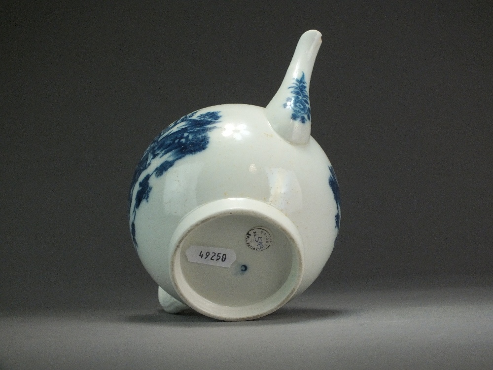 A Caughley teapot, lacking cover, in the Mother and Child pattern Provenance: Wright Collection no. - Image 2 of 3