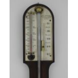 A mahogany stick barometer, early 19th century,