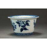 A very rare Caughley flower pot transfer-printed with the Pine Cone pattern, circa 1780-90,